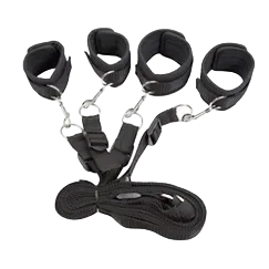 BDSM Restraint Set PU Leather Hand Foot Cuffs for Couples