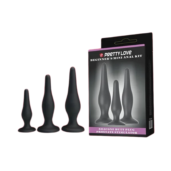 Beginner’s Mini Silicone Anal Plug Kit Prostate Pleasure