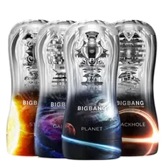 BigBang Transparent Male Masturbation Cup Reusable TPE