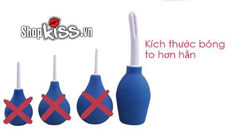Blue Silicone Large Capacity Anal Vaginal Douche Wash Device — photo 5