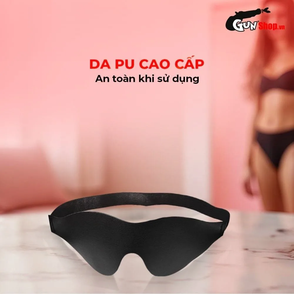 Luxury PU BDSM Blindfold Adjustable Strap Sensual — photo 5