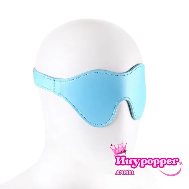 BDSM PU Leather Soft Blindfold with Adhesive Back — photo 3