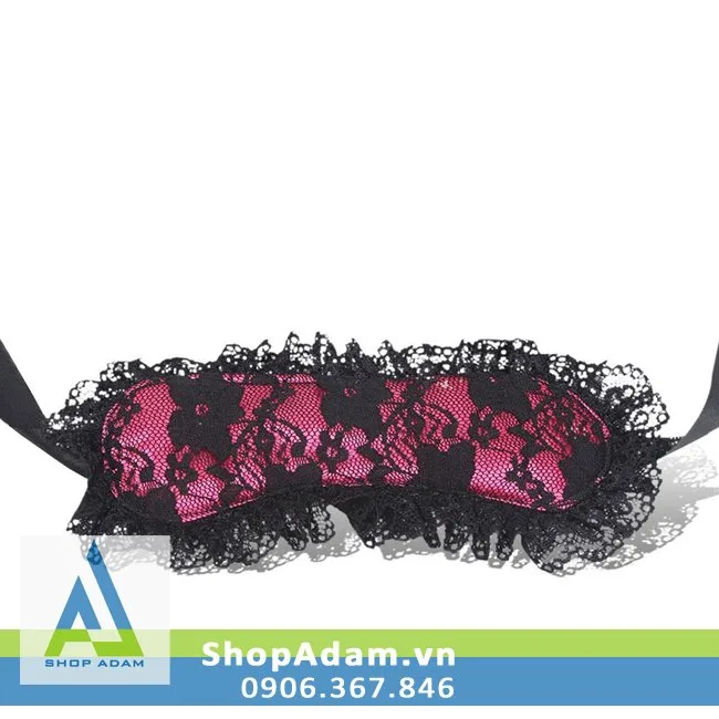 Black and Pink Soft Fabric Blindfold for Heightened Sensation — photo 2