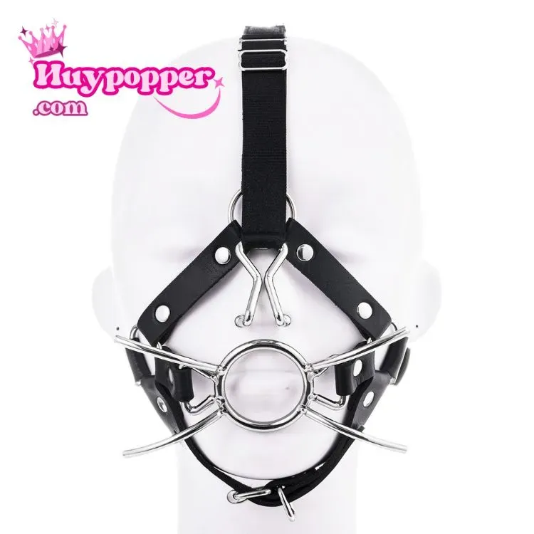BDSM Mouth Gag with Nose Hook for Ultimate Control Play — photo 4