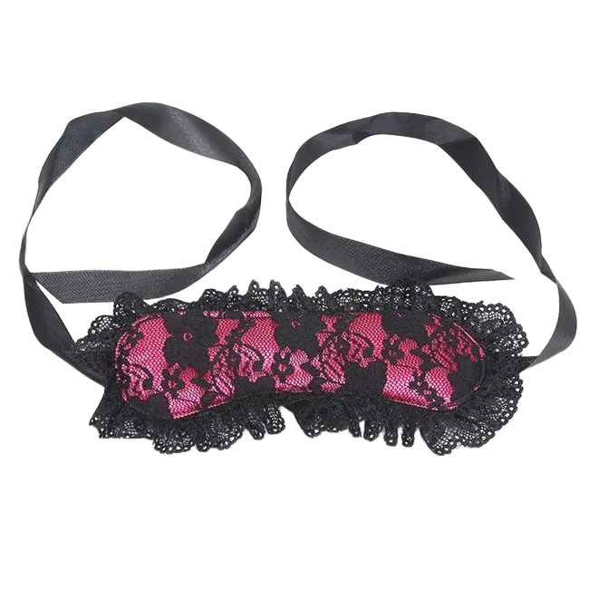Black and Pink Soft Fabric Blindfold for Heightened Sensation