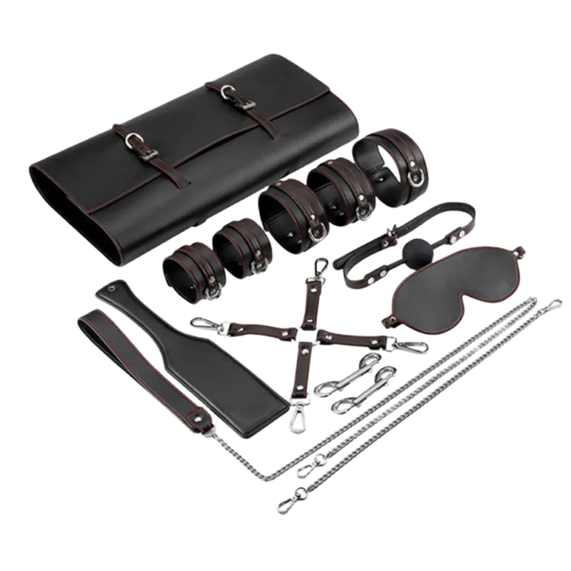 Black BDSM 01 Bondage Kit Sensual Pleasure Tools Set