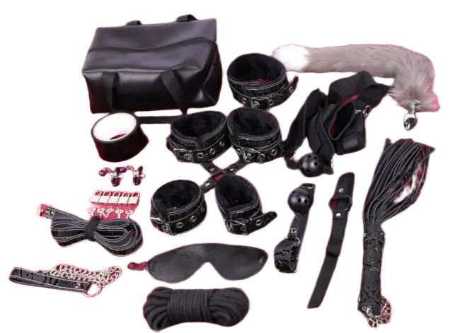 Black Knight 18-Piece SM BDSM Set Rare Northern Vietnam Adult Toys