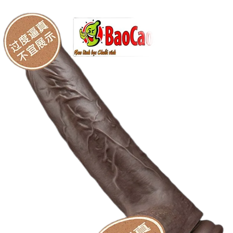 Black Male Stack solid silicone warrior dildo big size realistic