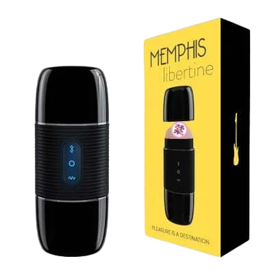 Black Memphis Bluetooth Vaginal Masturbation Cup Toy