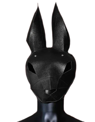 Black Rabbit BDSM Mask Cool Fetish Latex Headgear