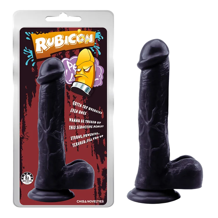 Black Veined Silicone Realistic Vibrator Female Pleasure