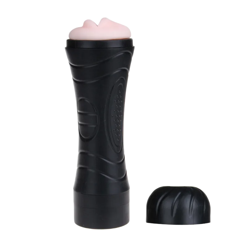 Black Wolf Vibrating Handheld Realistic Male Masturbator Toy