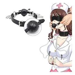BLACKWOLF Silicone Ball Gag and Nipple Clamp for BDSM Play