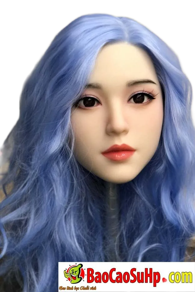 Blue Hair DDZ001 Silicone Realistic Love Doll Head Replacement