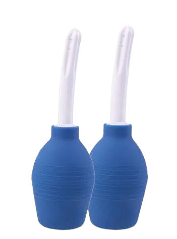 Blue Silicone Large Capacity Anal Vaginal Douche Wash Device