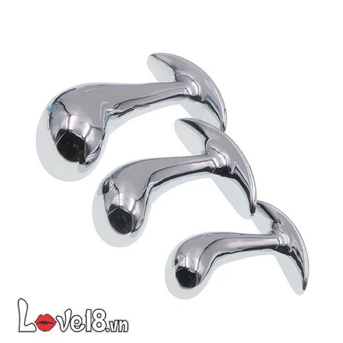 3-Piece Stainless Steel Anal Massage Set for Male Prostate — photo 4