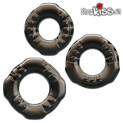 Baile Triple Penis Rings Delay and Pleasure Set — photo 3