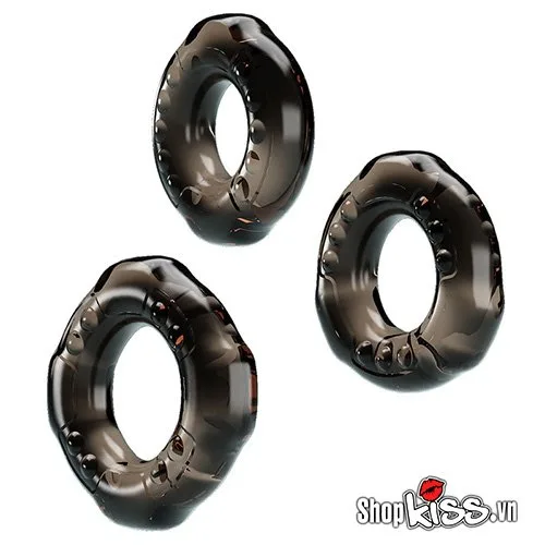 Baile Triple Penis Rings Delay and Pleasure Set — photo 4