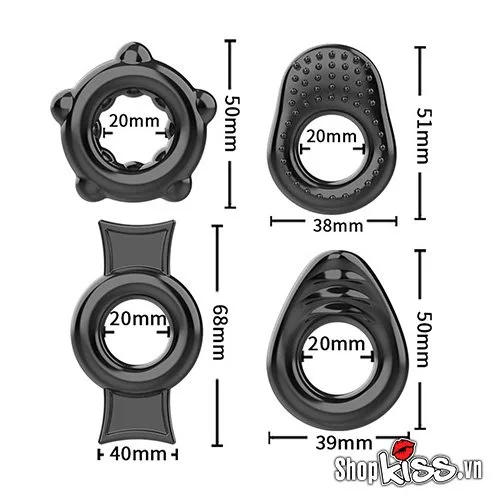 Medical Silicone Delay Ring Set of 4 to Enhance Performance — photo 3