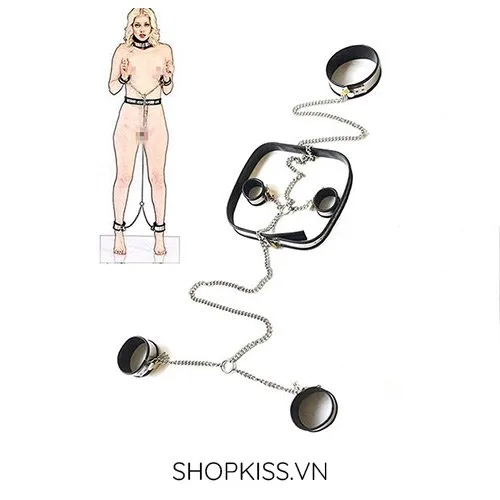Bondage Set Handcuffs and Restraints Metal and Silicone — photo 2