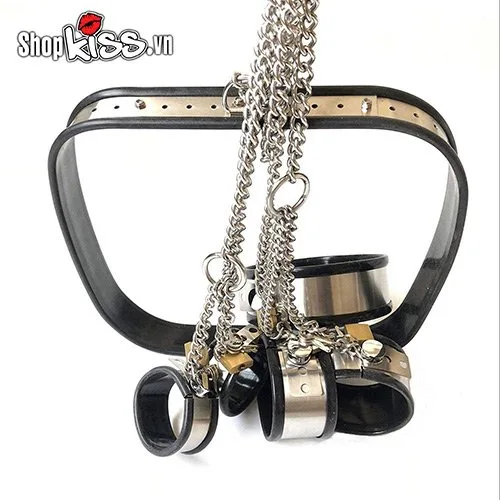 Bondage Set Handcuffs and Restraints Metal and Silicone — photo 5