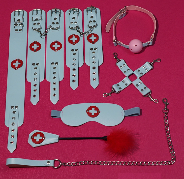 BDSM Nurse Costume 8-Piece Sexy Roleplay Lingerie Set — photo 2