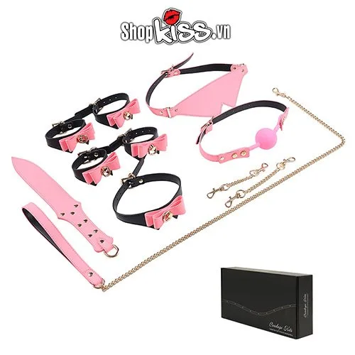 Glow 7pcs BDSM Toy Set Neon Metal PU Unique Pleasure — photo 3