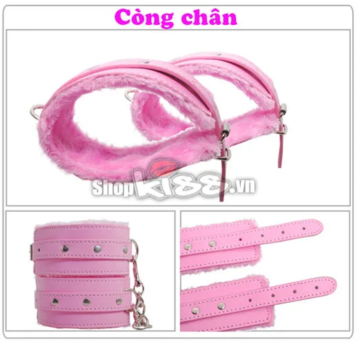 7-Piece Pink BDSM Kit Luxury Erotic Play Accessories — photo 3