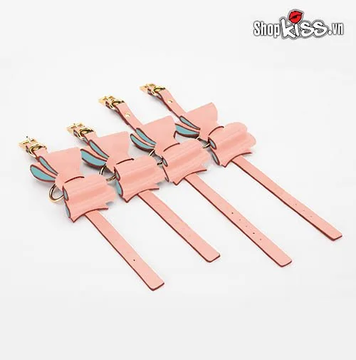 Cute Pink PU Leather BDSM Toy Set for Exciting Couples Play — photo 3
