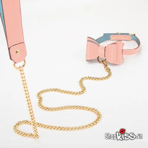 Cute Pink PU Leather BDSM Toy Set for Exciting Couples Play — photo 5