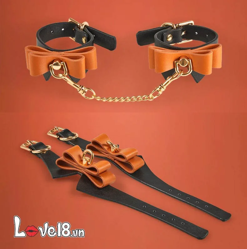 Runyu BDSM Leather Sex Slave Kit Collar Restraints Whip — photo 5