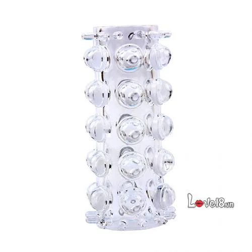 Chisa 7-Segment Transparent Girth Condom Textured Male — photo 3