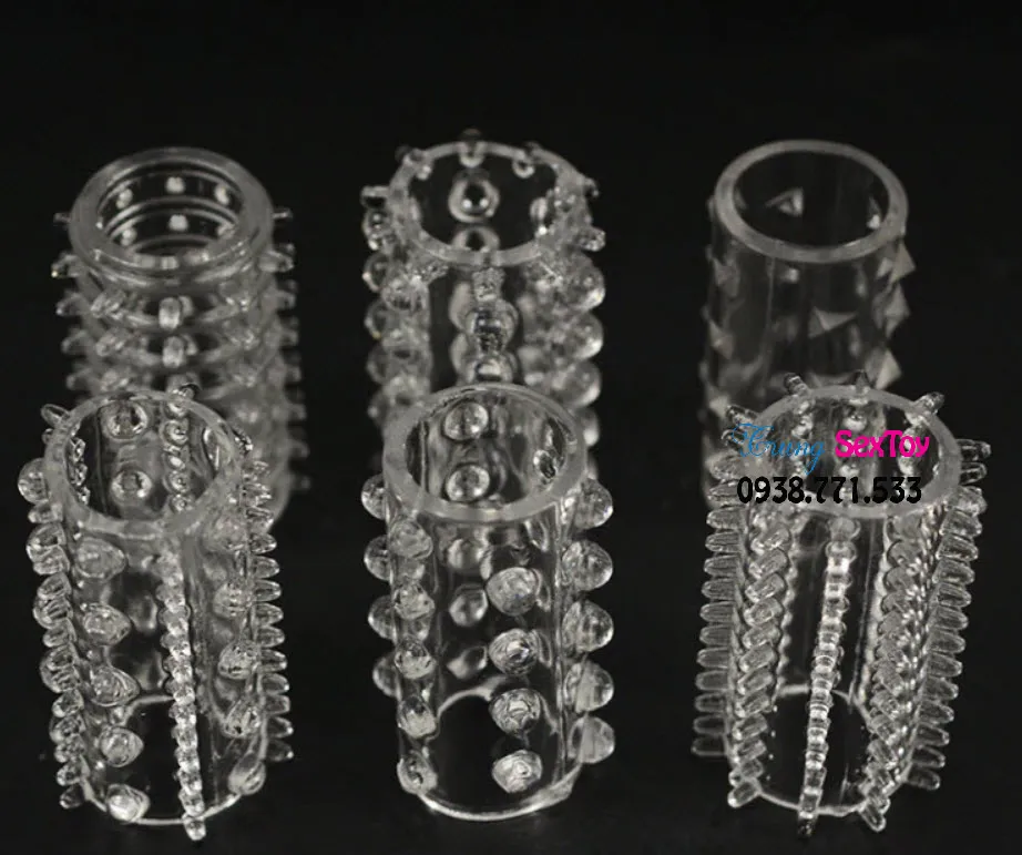 6-Piece Textured Penis Extender Set Enhance Couple Pleasure — photo 4
