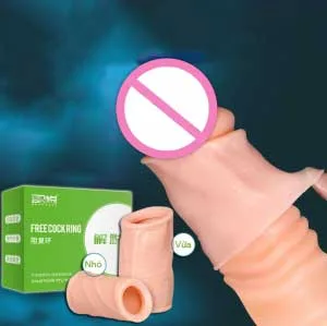 Silicone Penis Extender Sleeve Delay Condom Set — photo 5
