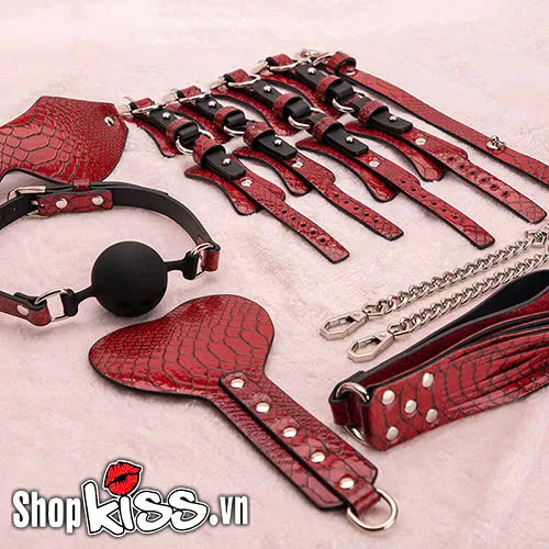7-Piece PU Leather BDSM Restraint Kit — photo 3