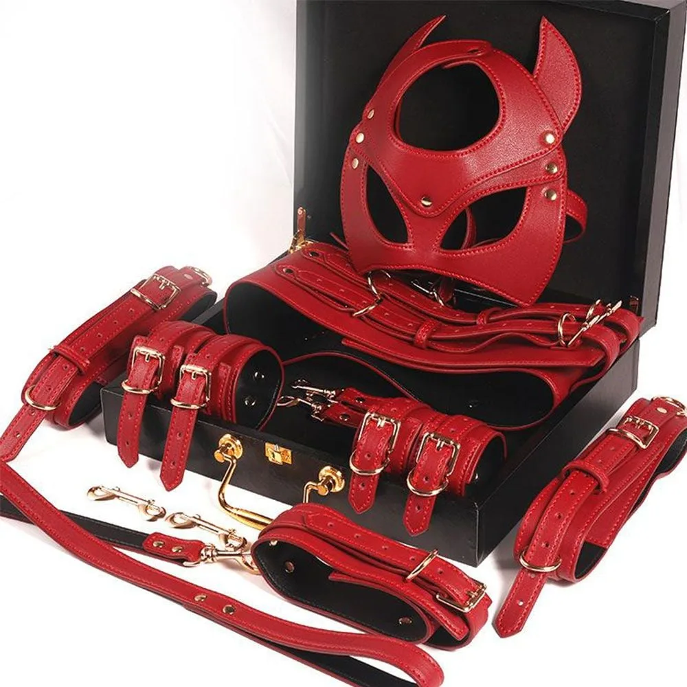 Red BDSM Sex Kit Bondage Set for Passionate Couples — photo 2