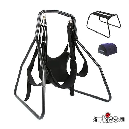 Acacia 3-in-1 Love Swing Chair Black Metal Silicone for Women — photo 4