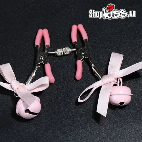 Cute Bell Nipple Clips Set Sensual Stimulating Adjustable BDSM Toy — photo 4