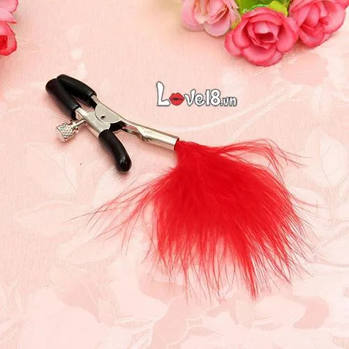Feather Nipple Clamps Genuine Metal Sensual Stimulating Adjustable Set — photo 3