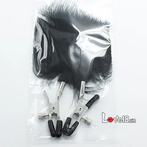 Feather Nipple Clamps Genuine Metal Sensual Stimulating Adjustable Set — photo 4