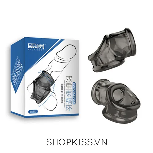 Silicone Penis Lock Enhance Duration Transparent Black — photo 2