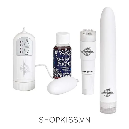 Doc Johnson White Nights Premium Massage Kit For Couples — photo 2