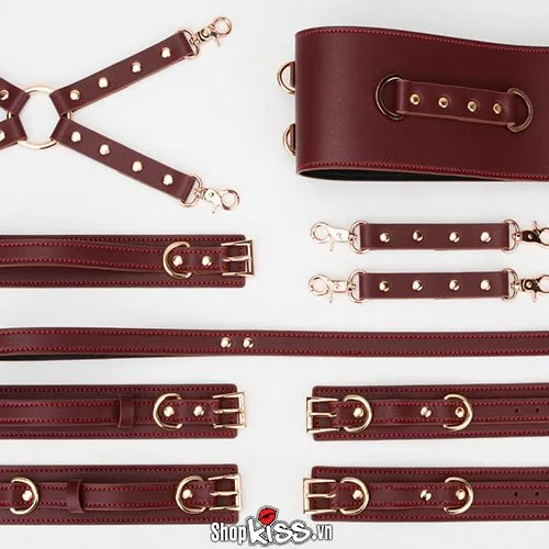 BDSM Leather Waist Thigh Restraint Handcuffs Couples Toy — photo 3