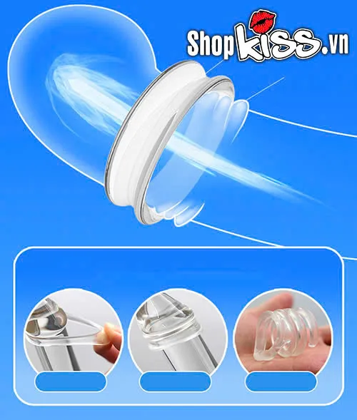 Multifunctional Male Delay Ring Transparent TPE — photo 4