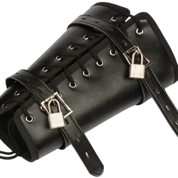 Bondage Handcuffs Set Leather Stainless Steel Durable
