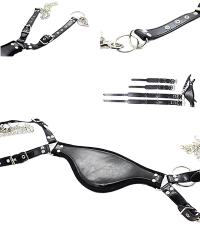 Bondage Restraint Set for Hands and Feet with Anal Vaginal Access