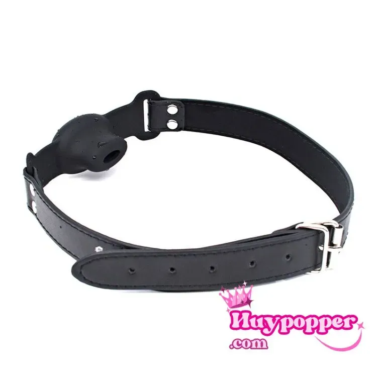 Silicone Gag Ball With Hole BDSM Safe Breathable — photo 3