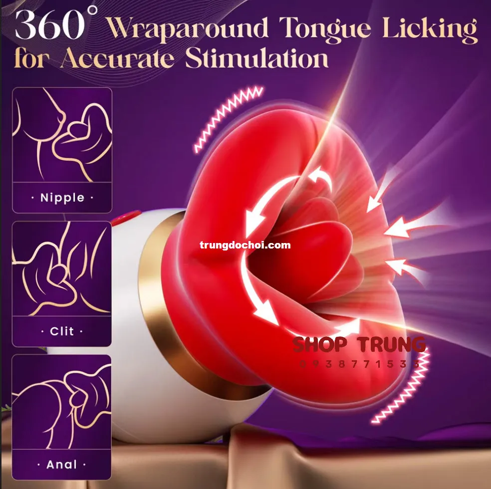 Rose Nipple Licker Vibrating USB Silicone — photo 4