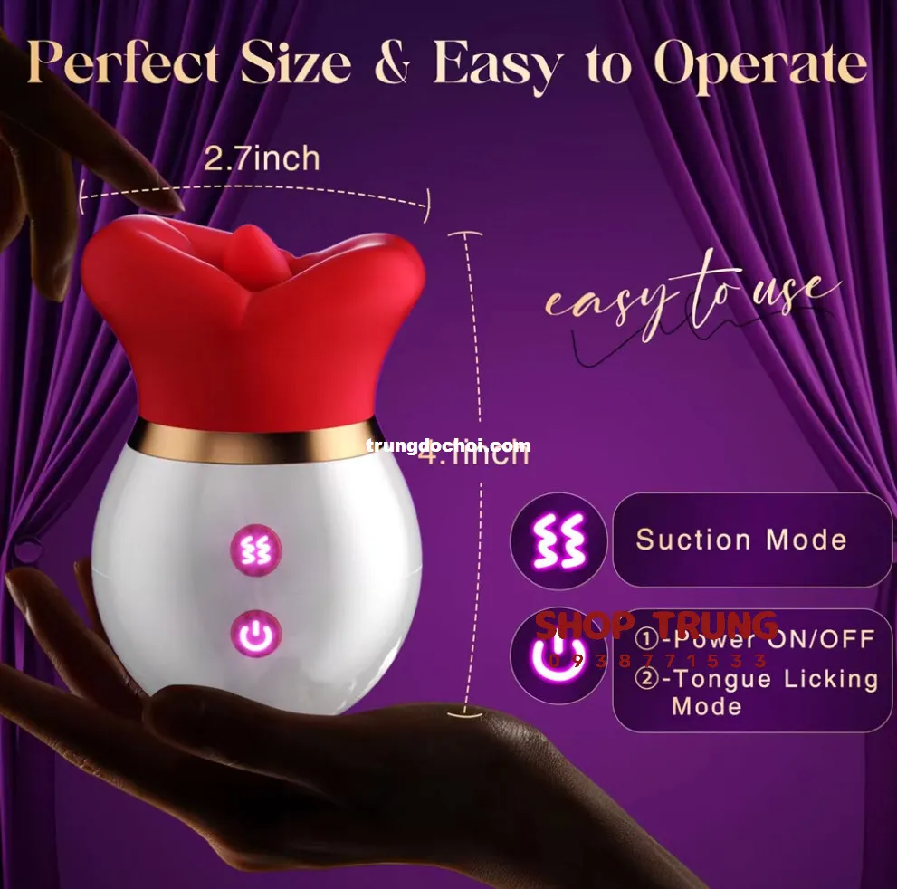 Rose Nipple Licker Vibrating USB Silicone — photo 5
