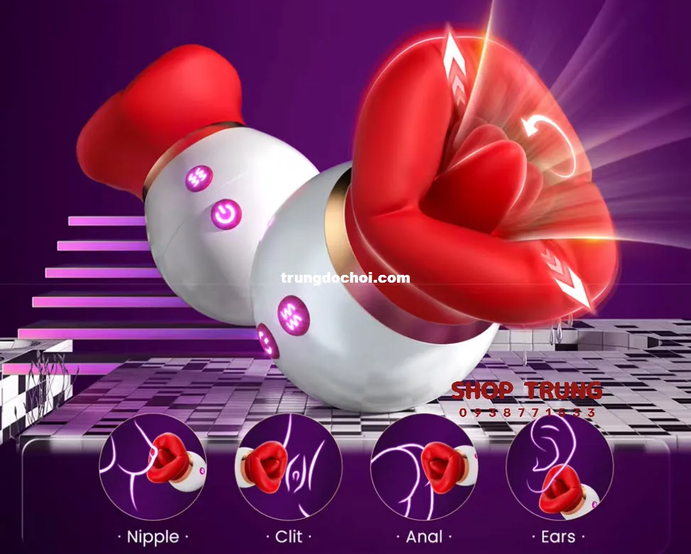Rose Nipple Licker Vibrating USB Silicone — photo 6